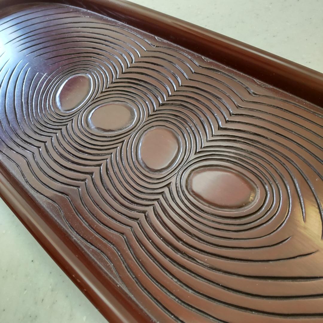 鎌倉彫　後藤会　長手盆