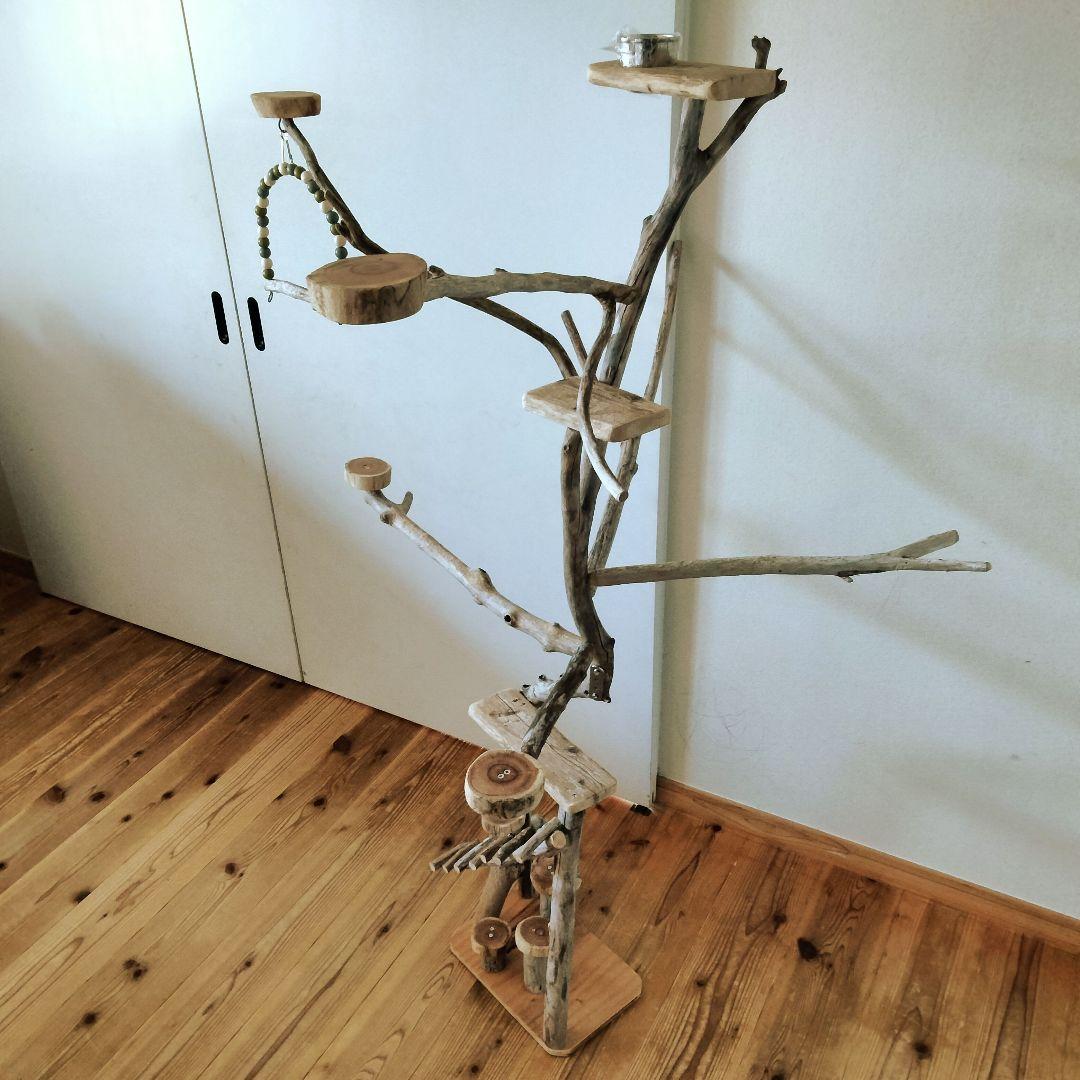 バードアスレチックジム大型 ㊷ 天然木 自然木 流木 インコ おもちゃ