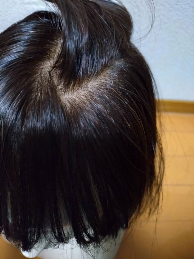 人毛MIX　Sサイズ　ダークブラウン　フルウィッグ