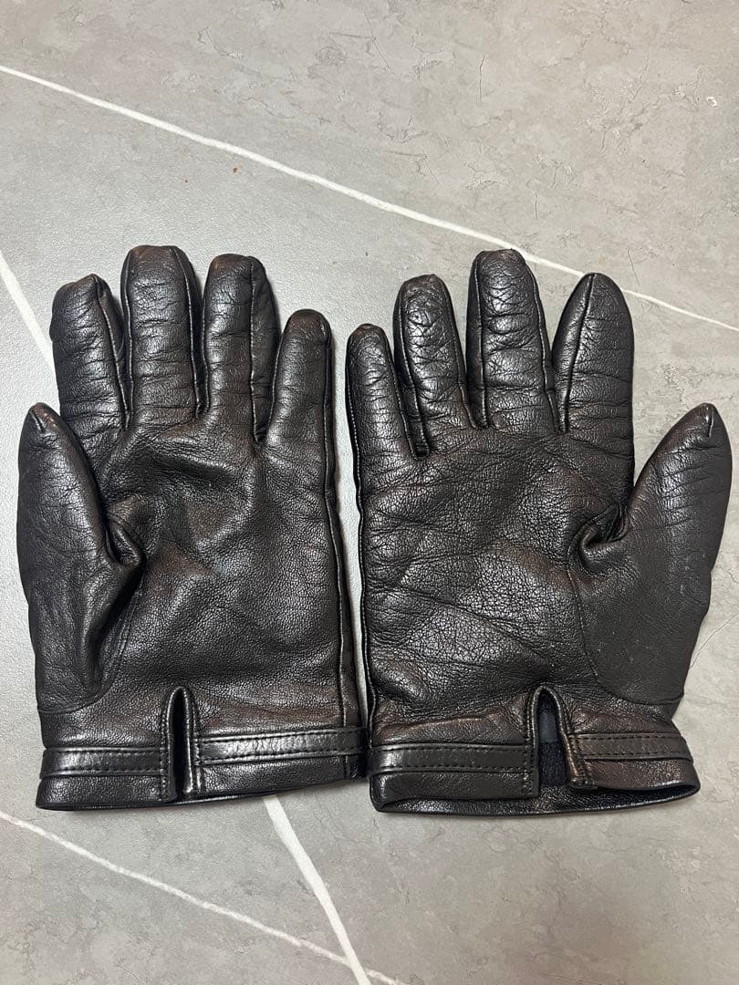 GUCCI レザー手袋 革手袋　グッチ　レザーグローブ