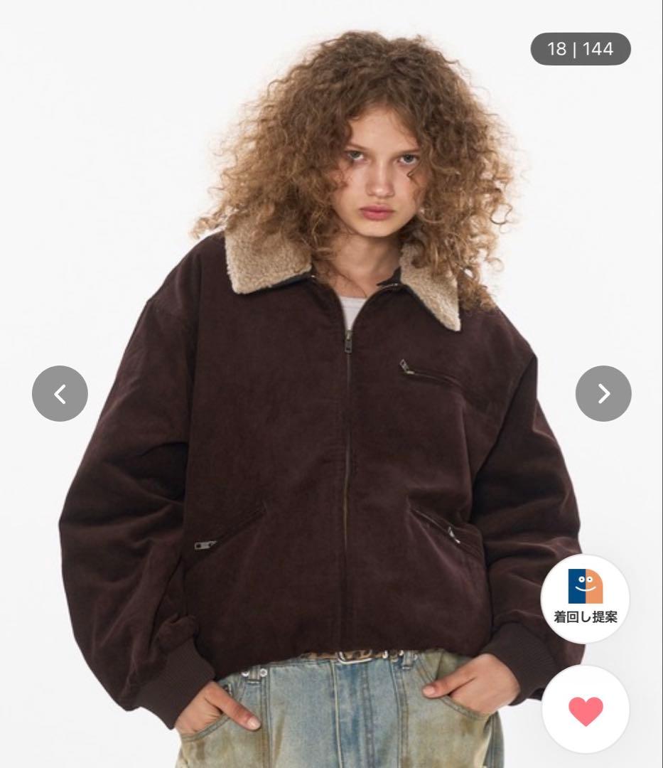 WISH FOR EVER ドローコードダブルジップ２WAYコーデュロイブルゾン