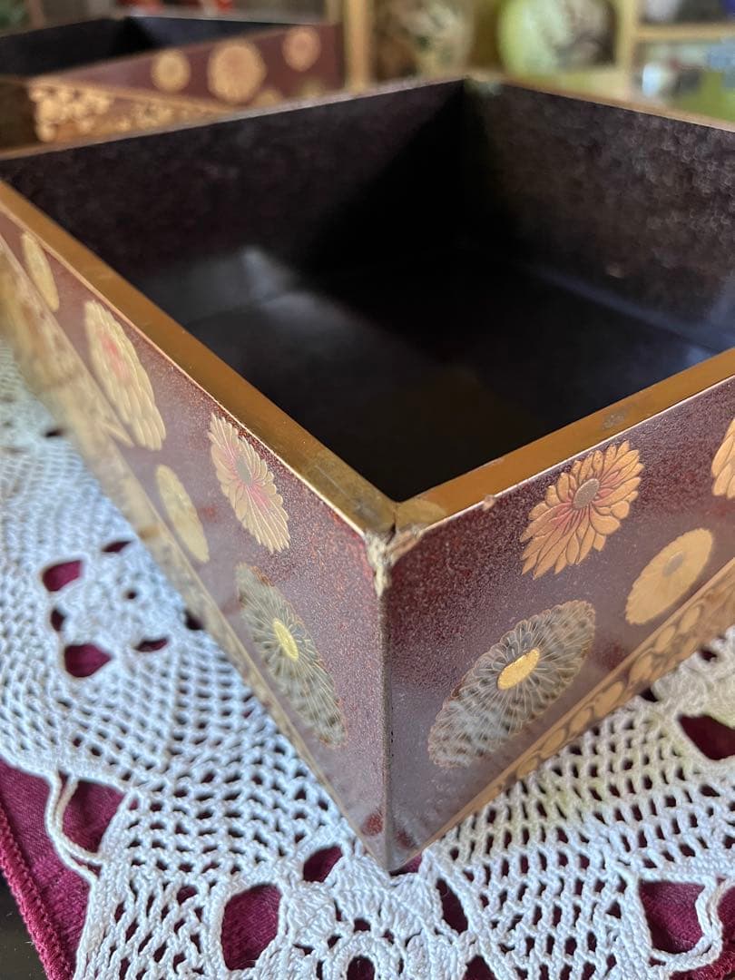 重箱 江戸後期 和骨董 自宅蔵出し 漆塗り漆器工芸品