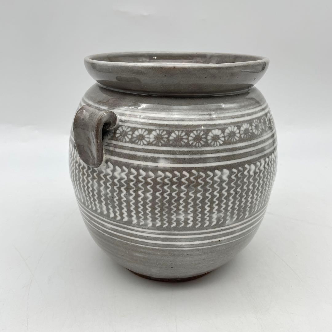 真清水蔵六 二代 泥中庵　三嶌写 水指　茶道具　共箱　三嶋　三島