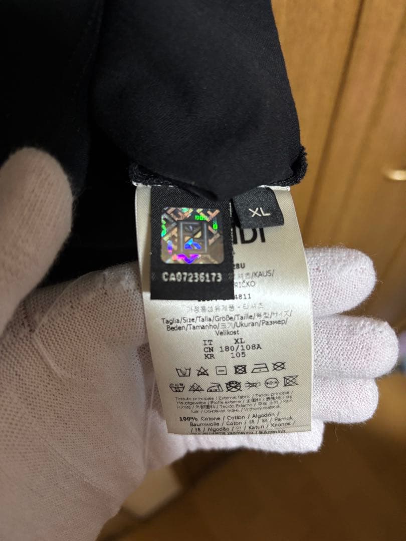 Fendi ブラック TシャツXL(朝倉未来着用)最安値！！