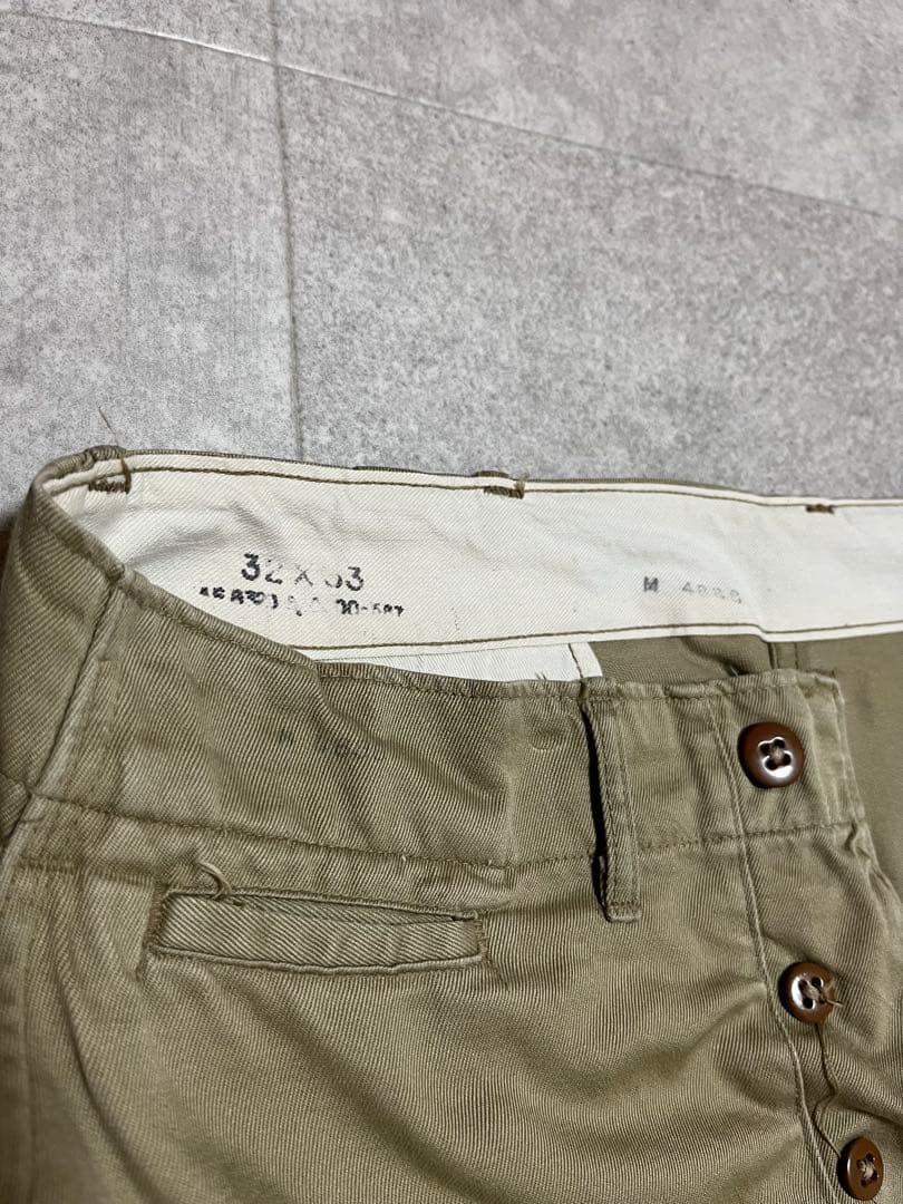 40s 米軍 ビンテージ US ARMY M45 チノ カーキ チノパン