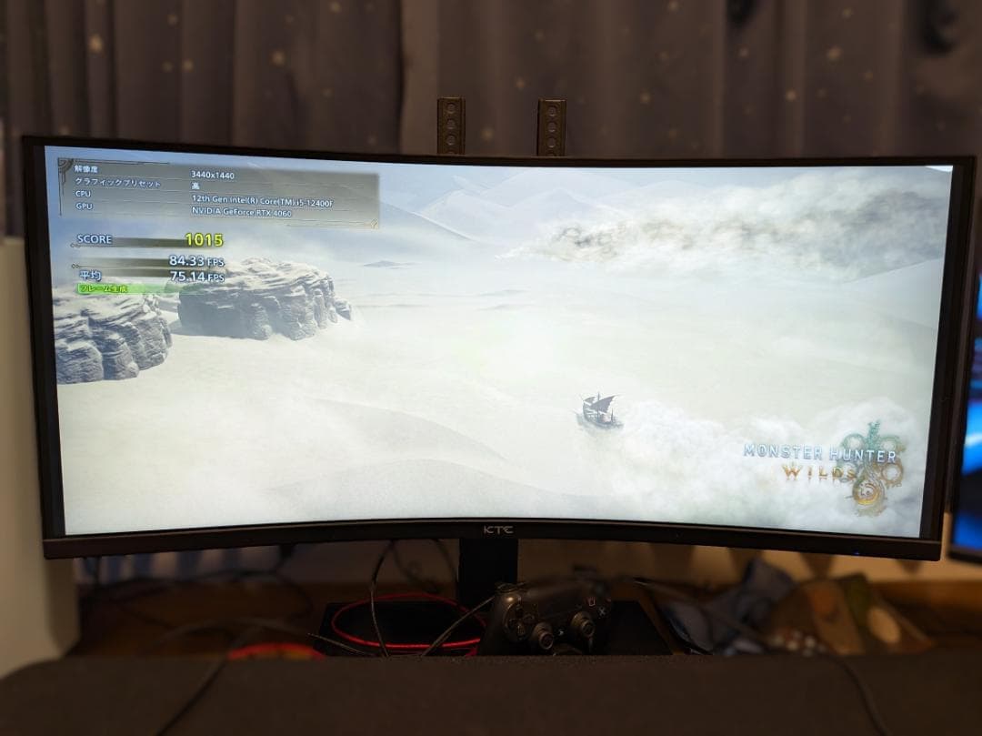 むらびとA　KTC 34インチ湾曲ゲーミングモニター WQHD 165Hz
