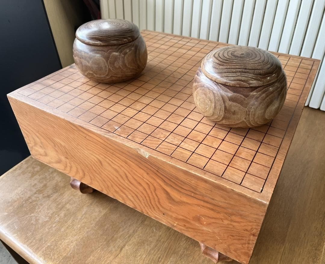 囲碁盤　碁石　セット　木製　脚付き　ヘソあり　囲碁