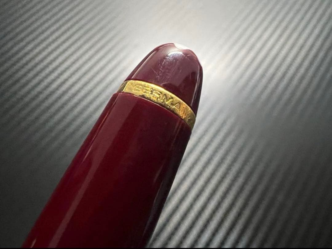 モンブラン マイスターシュテュック 144 万年筆 M 中字 ボルドー 全金