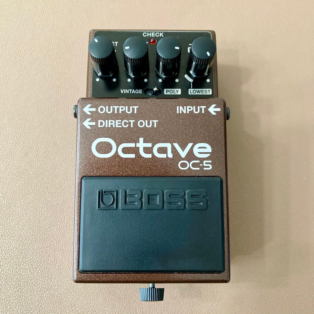 美品 BOSS OC-5 オクターバー (純正アダプタ＆サプライケーブル付)
