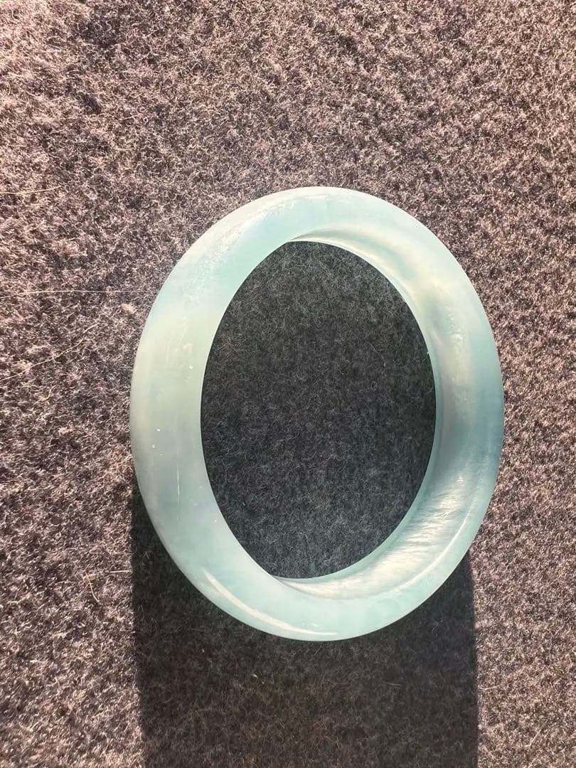 天然石　ブルー　アクアマリン 海藍宝 バングル 内径60.3 透明度が高い