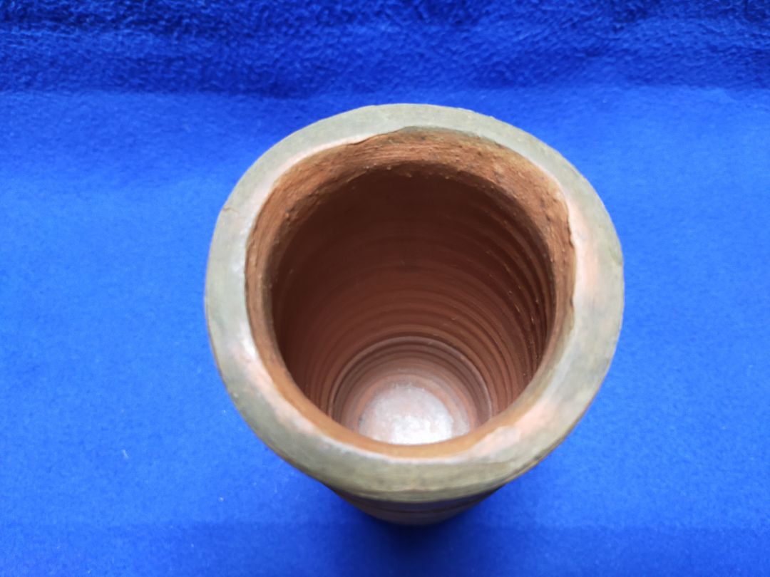 備前焼 【人間国宝】 藤原 啓 作 筒花入