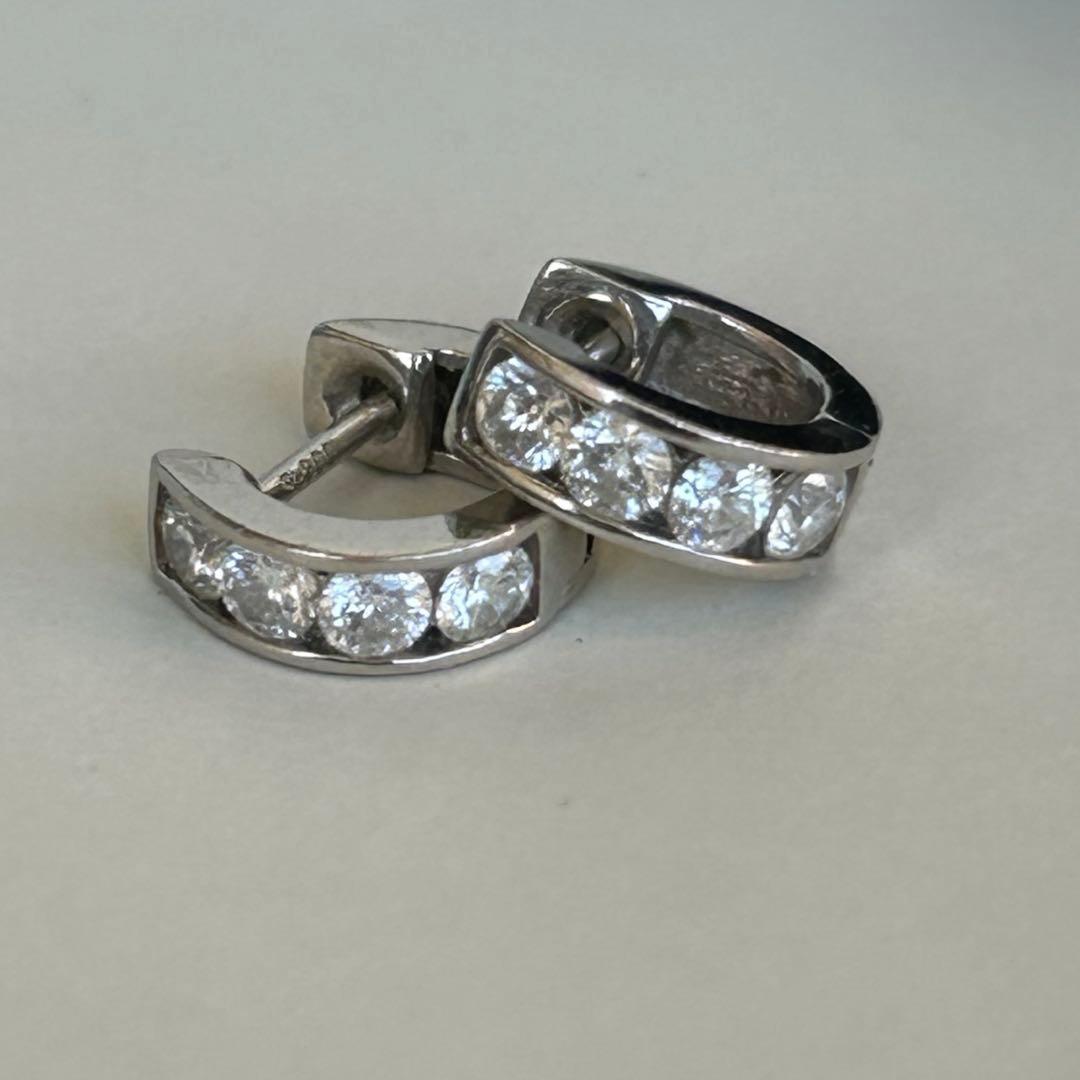 る*ー様 pt900 プラチナ　ダイヤモンド　フープピアス　計0.56ct