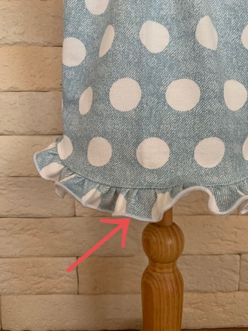 ギャザースモック　犬服　ハンドメイド