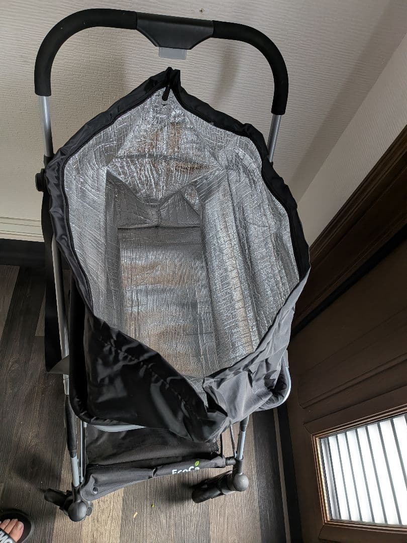 ギンナンEco Ca 折りたたみショッピングカート 黒 保冷バッグ