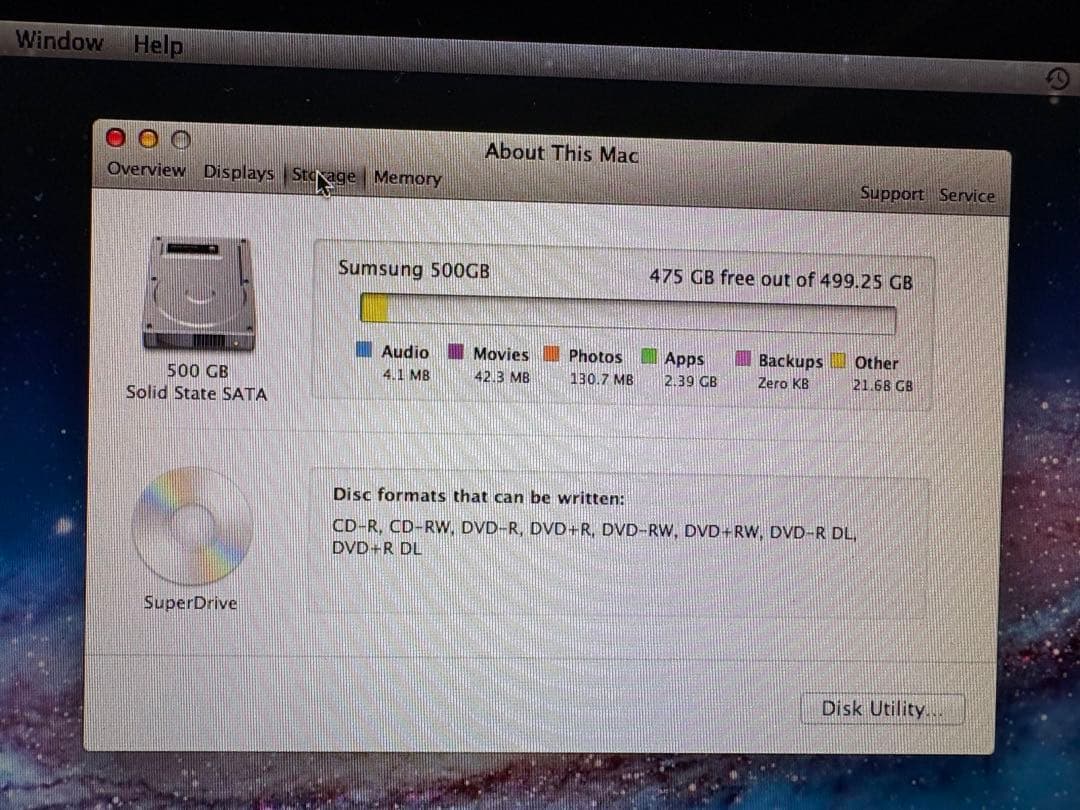 MacBook本体 Macbook Pro Mid 2012 16GB HD:500GB