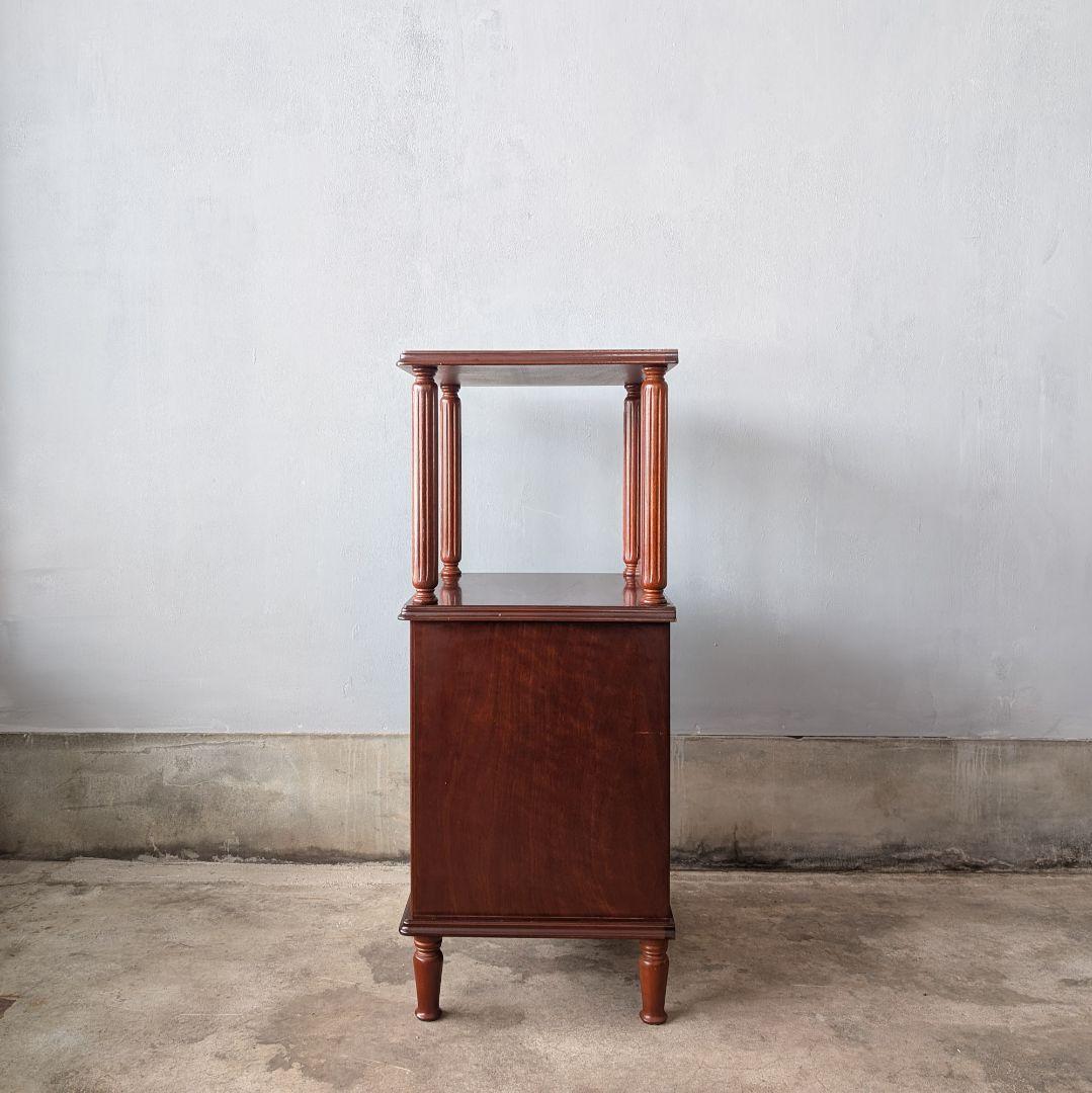 【古家具】平成期頃に作られたアンティーク調の飾り台　電話台　花台