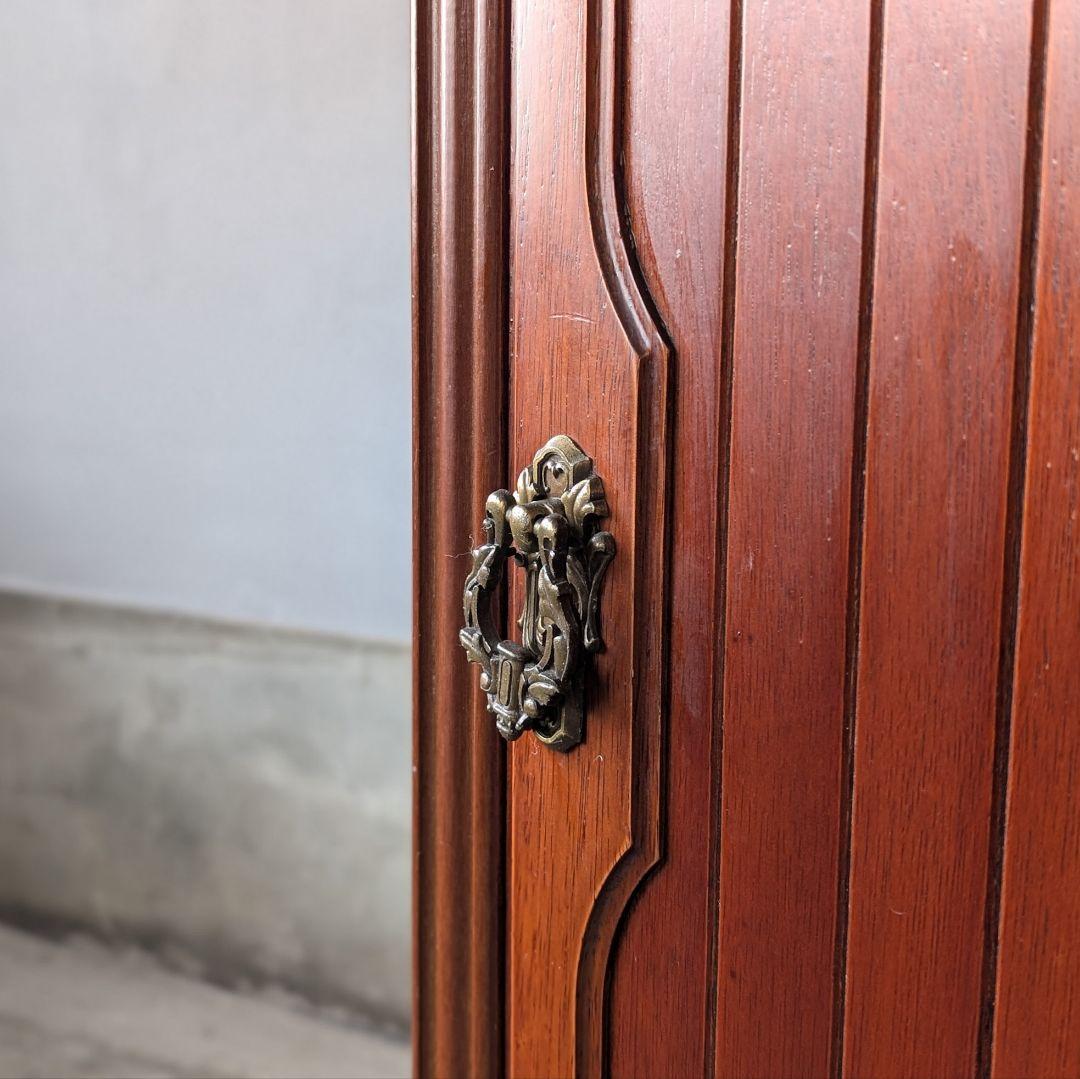 【古家具】平成期頃に作られたアンティーク調の飾り台　電話台　花台