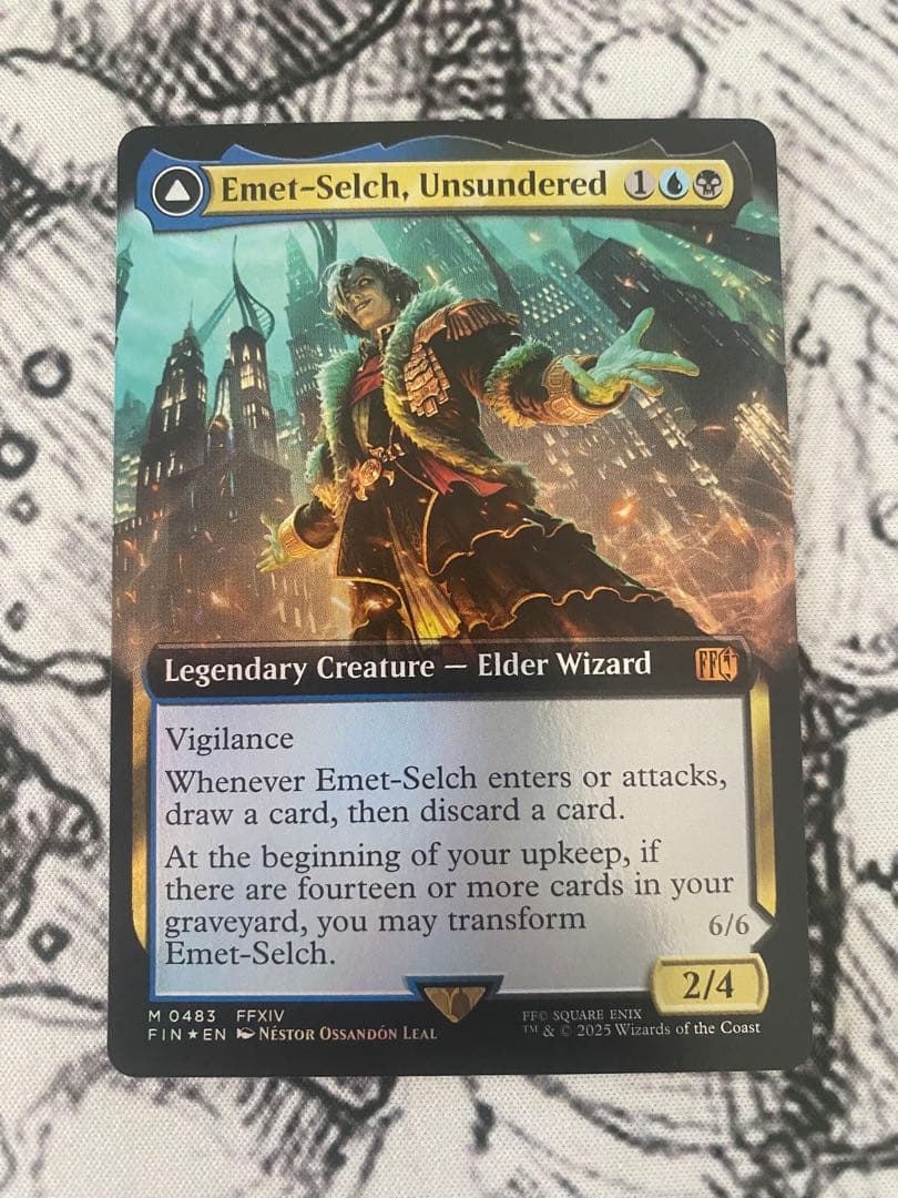 MTG オリジナル、アシエン・エメトセルク 拡張アートfoil 英語