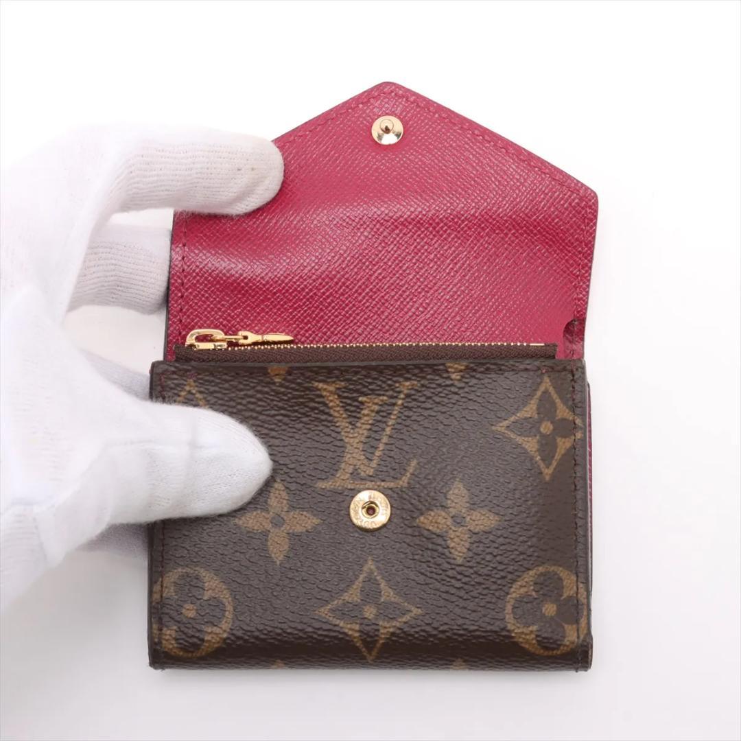 【新品同様】ルイヴィトン モノグラム ポルトフォイユゾエ フューシャ ウォレット