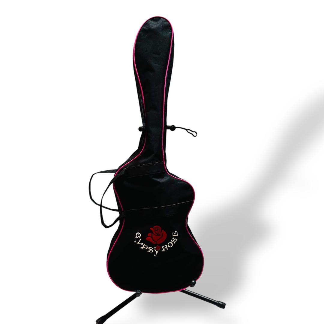 【希少な純正ケース付】ジプシーローズ エレキギター ラメ入 女性向けギター