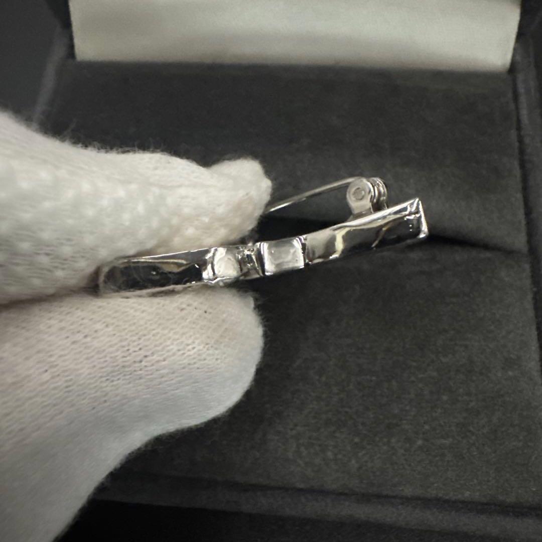 美品　イヴサンローラン　ブローチ　YSLロゴ　ハート　ラインストーン　コサージュ