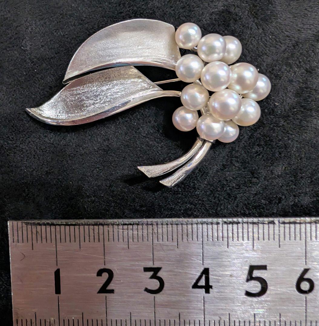 WG K14 真珠のブローチ