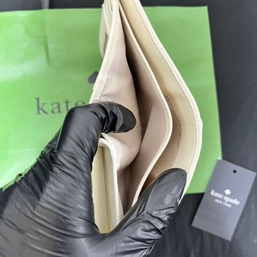Kate spade キルティング 財布 2つ折り ホワイト レディース