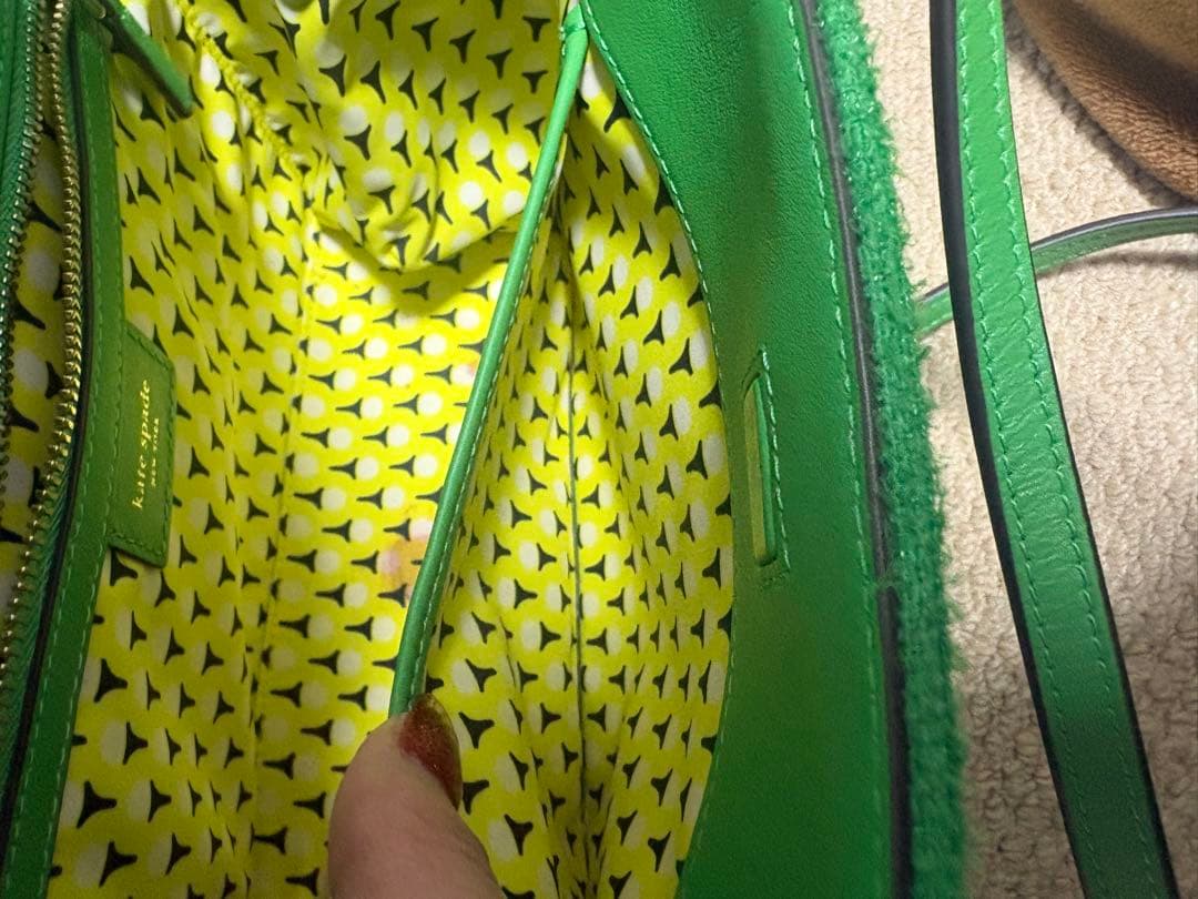 kate spade ゴルフモチーフ ハンドバッグ グリーン