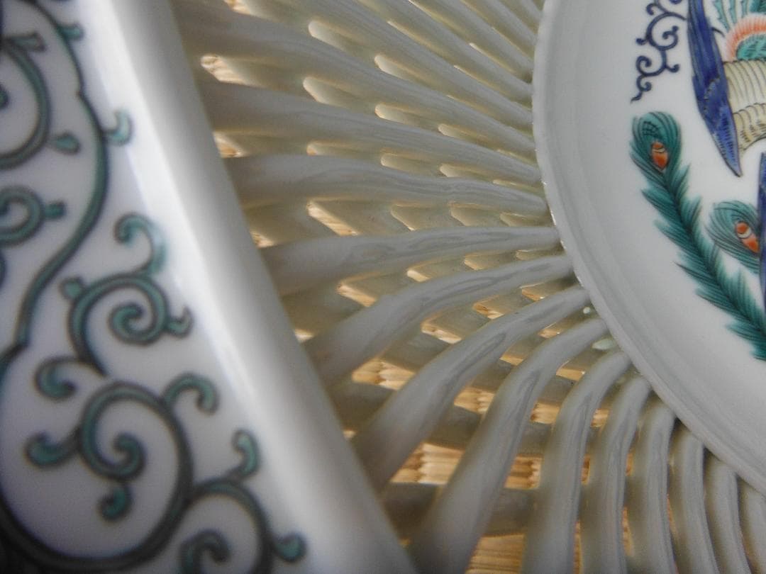 伊万里・菓子器 八角形 花鳥模様