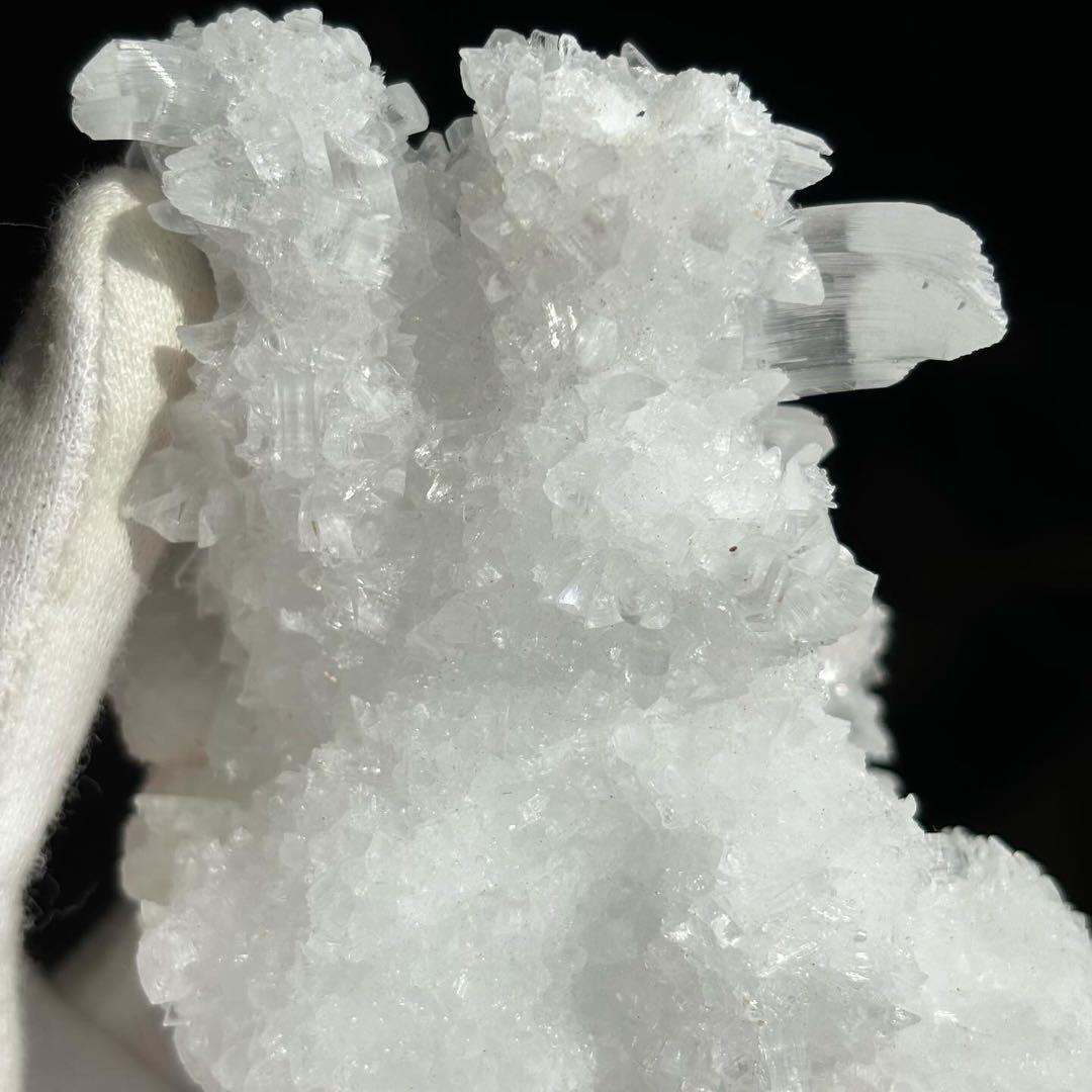 超レア！ ロードクロサイト共生・セレナイト　鉱物標本　原石　クラスター