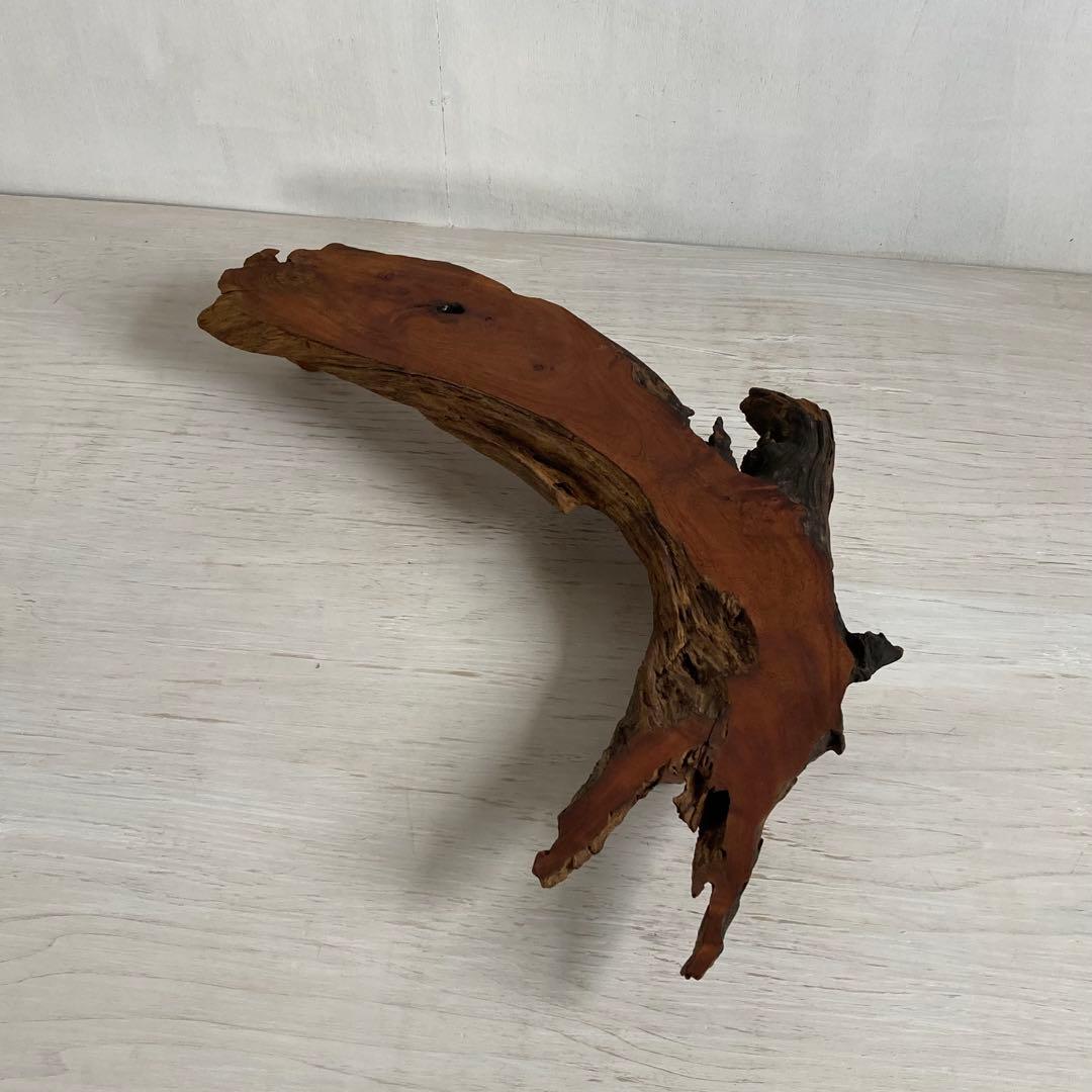 古い木製 展示台 花台 ローテーブル 欅一枚板 耳付き