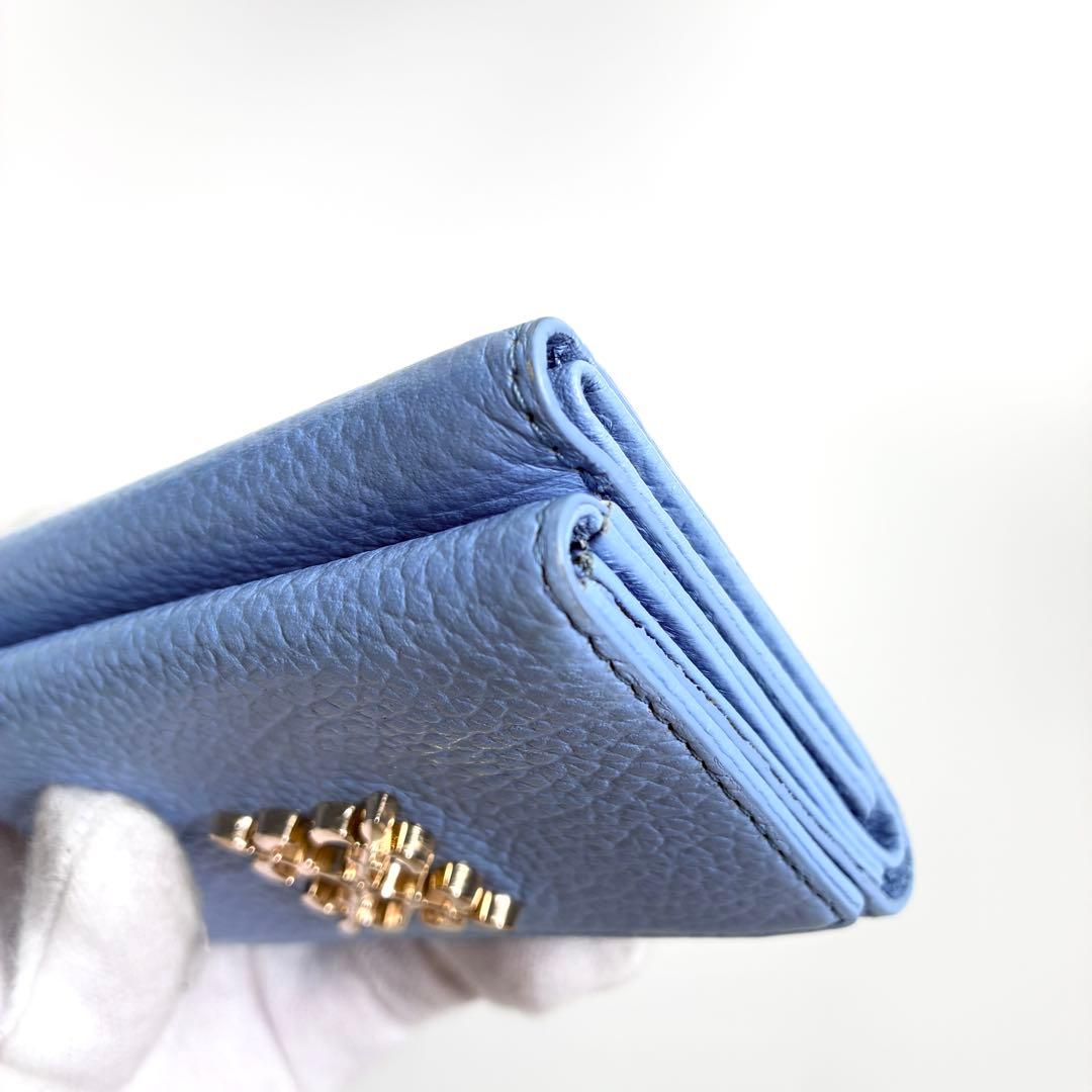 【美品】ラシット モノグラムプレート 三つ折りウォレット　ミニ財布 スモール