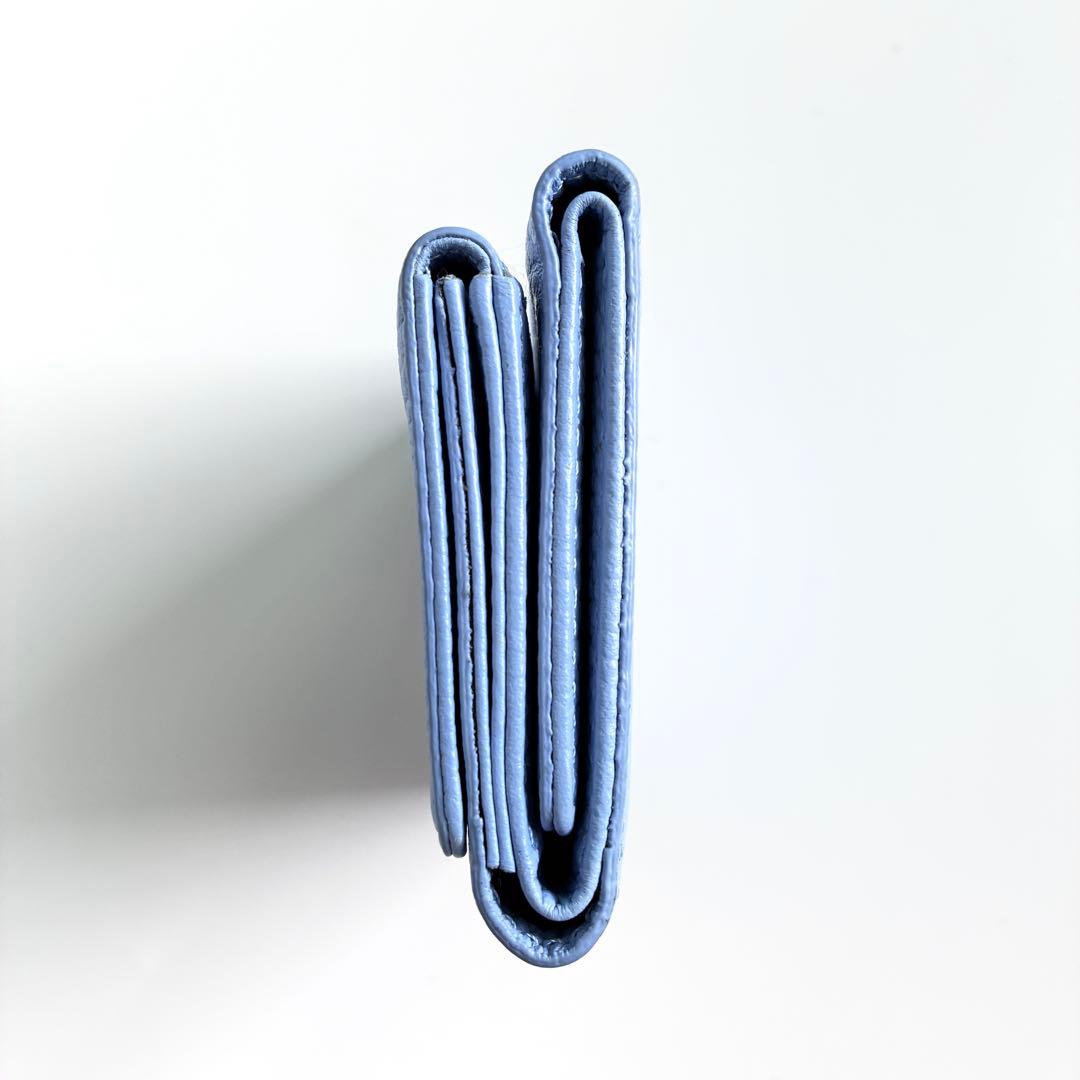 【美品】ラシット モノグラムプレート 三つ折りウォレット　ミニ財布 スモール