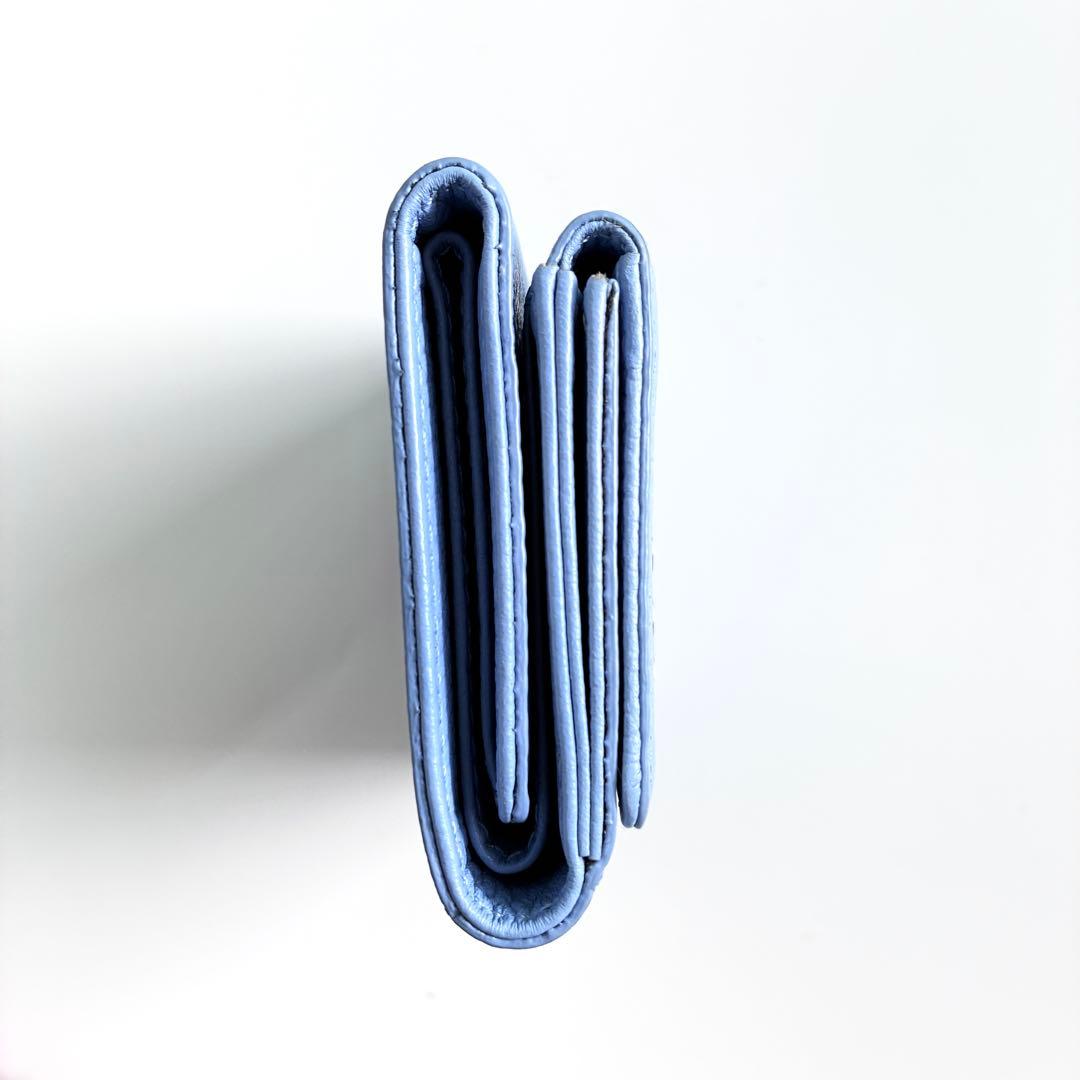 【美品】ラシット モノグラムプレート 三つ折りウォレット　ミニ財布 スモール