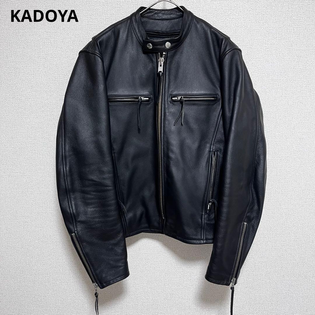 カドヤ　レザー　ライダースジャケット　シングル　ブラック　L ライナー 2way