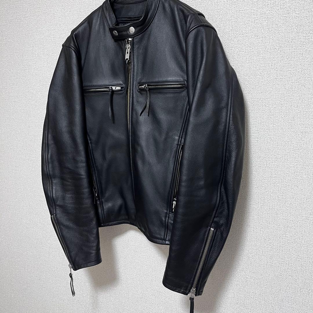 カドヤ　レザー　ライダースジャケット　シングル　ブラック　L ライナー 2way