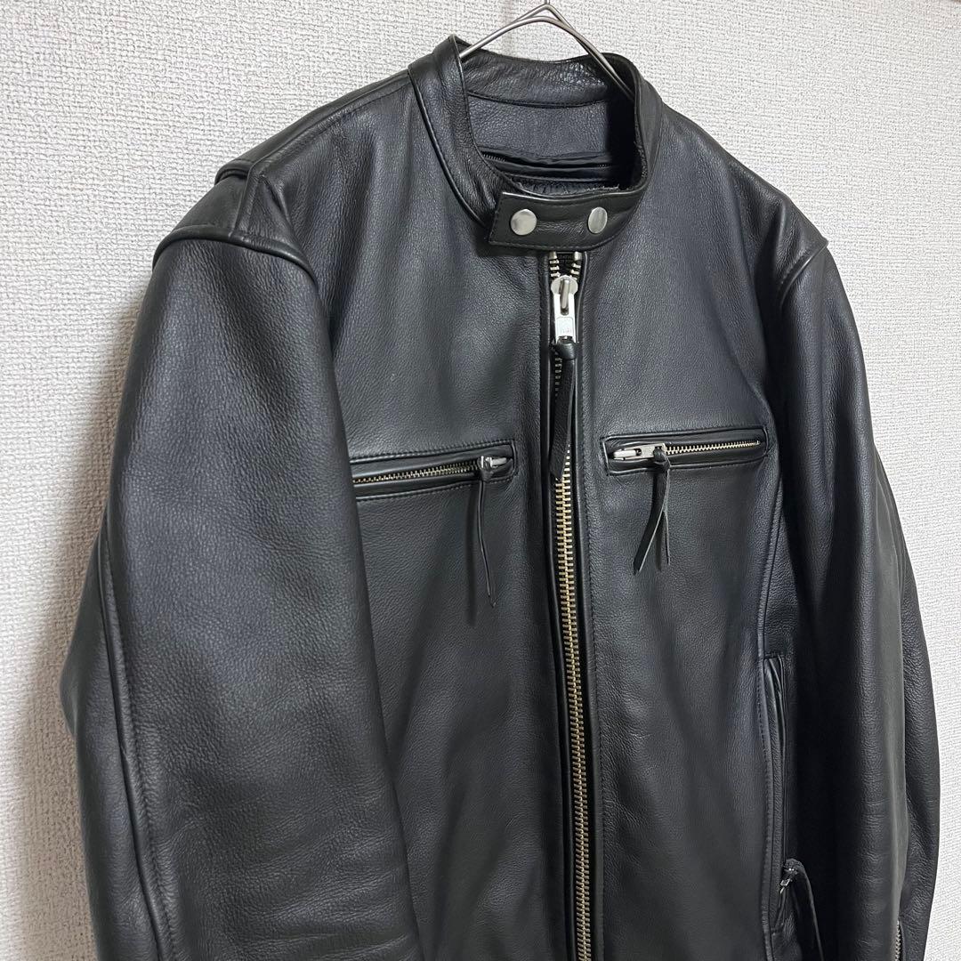 カドヤ　レザー　ライダースジャケット　シングル　ブラック　L ライナー 2way