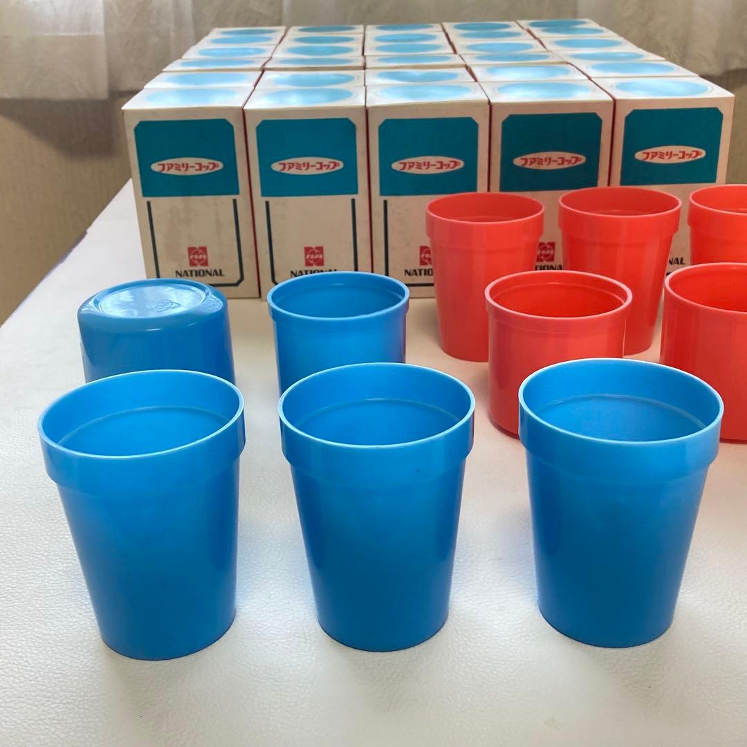 ナショナル ファミリーコップ グラス 30個 ポップ 昭和 レトロ 新品