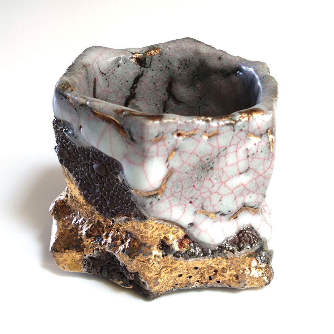 市川透　céladon（青磁）ぐい呑　未使用　共箱　備前　酒器