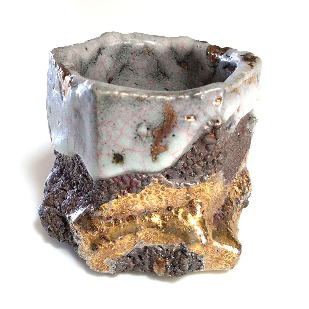 市川透　céladon（青磁）ぐい呑　未使用　共箱　備前　酒器