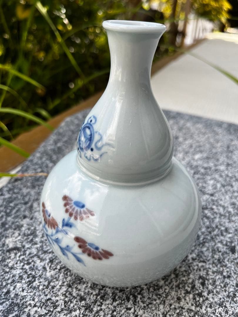 韓国の人間国宝　安藤五作　花瓶　木製台座付　焚川窯　アンティーク　共箱付