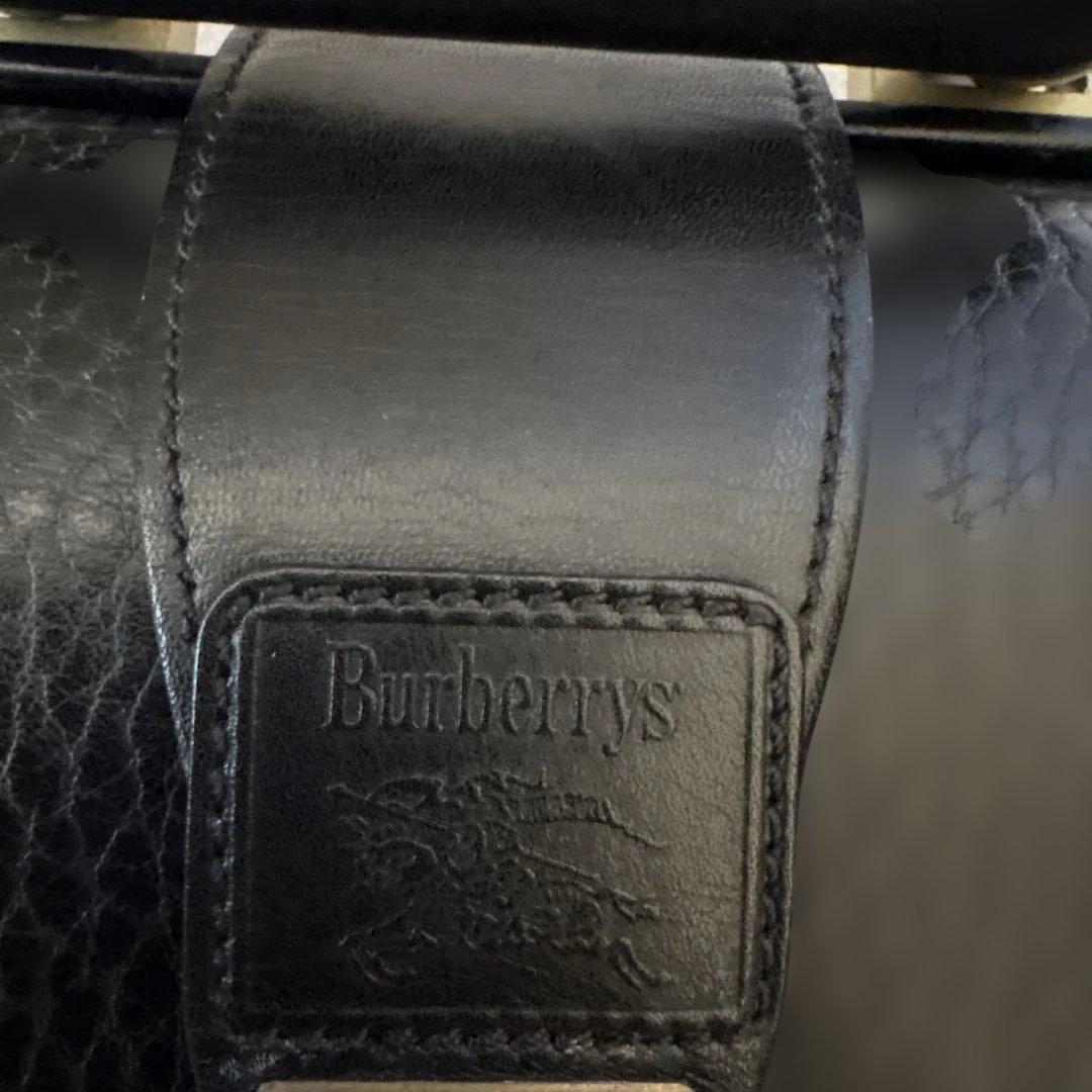 レア✨BURBERRY ダレスバッグ ブラック レザー シボ革 ビジネスバッグ