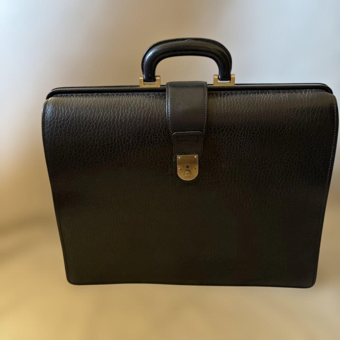 レア✨BURBERRY ダレスバッグ ブラック レザー シボ革 ビジネスバッグ