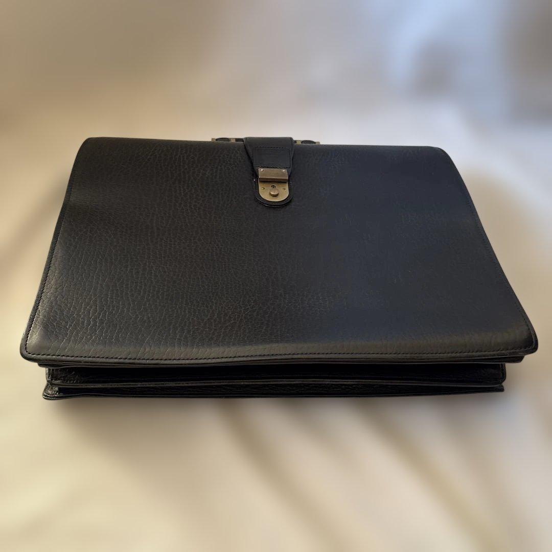 レア✨BURBERRY ダレスバッグ ブラック レザー シボ革 ビジネスバッグ