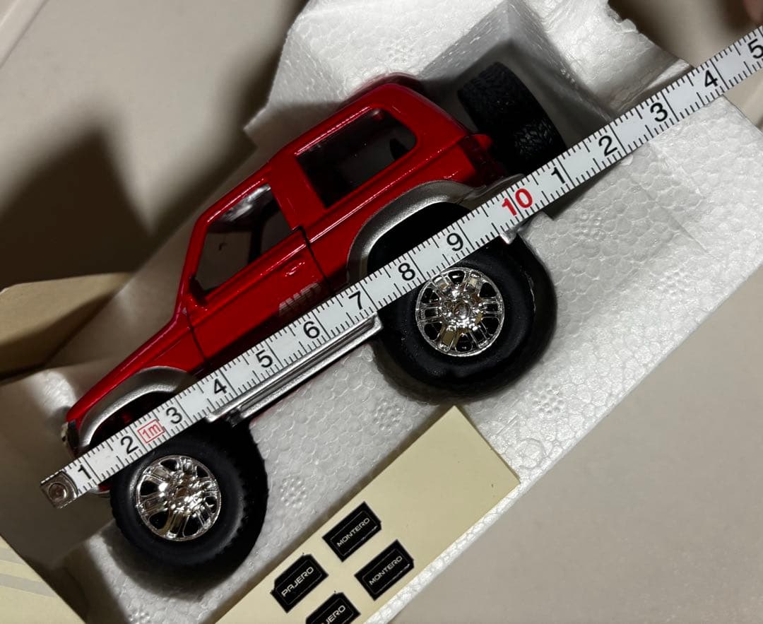 三菱パジェロミニ 非売品販促ミニカー 赤と紺の2台セット