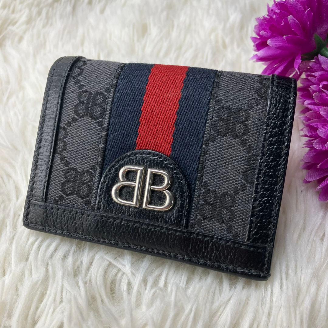 バレンシアガ ザ ハッカー プロジェクト レザー 二つ折り財布 美品 61211