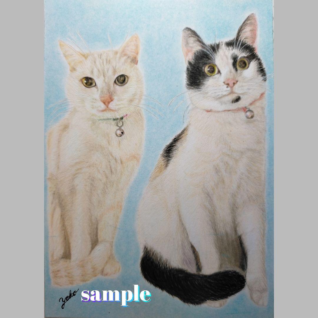 色鉛筆画✭愛猫愛犬✭ペット似顔絵　肖像画　イラスト　注文オーダー　受付ページ　1