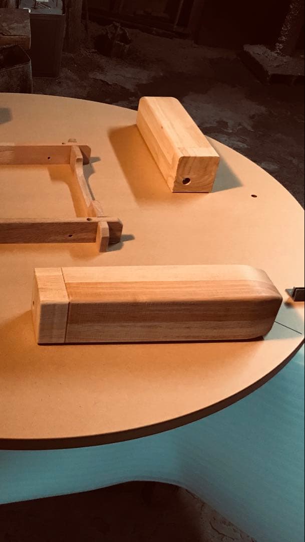 こたつ105cm丸タモ折りたたみ脚日本製・ヒーター別売り