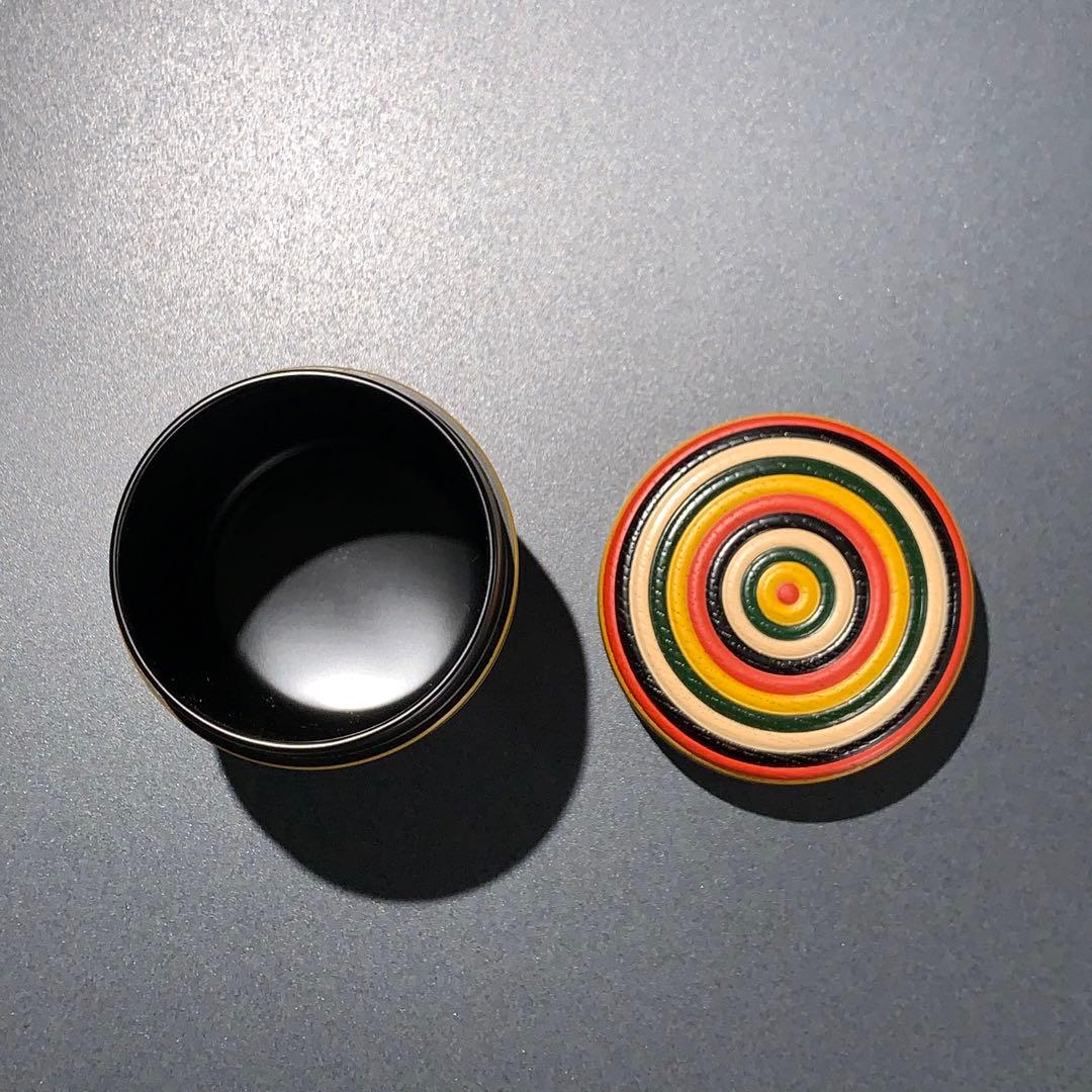 【茶道具】独楽　中棗　堀内宗完書付 花押　R0682　ダP