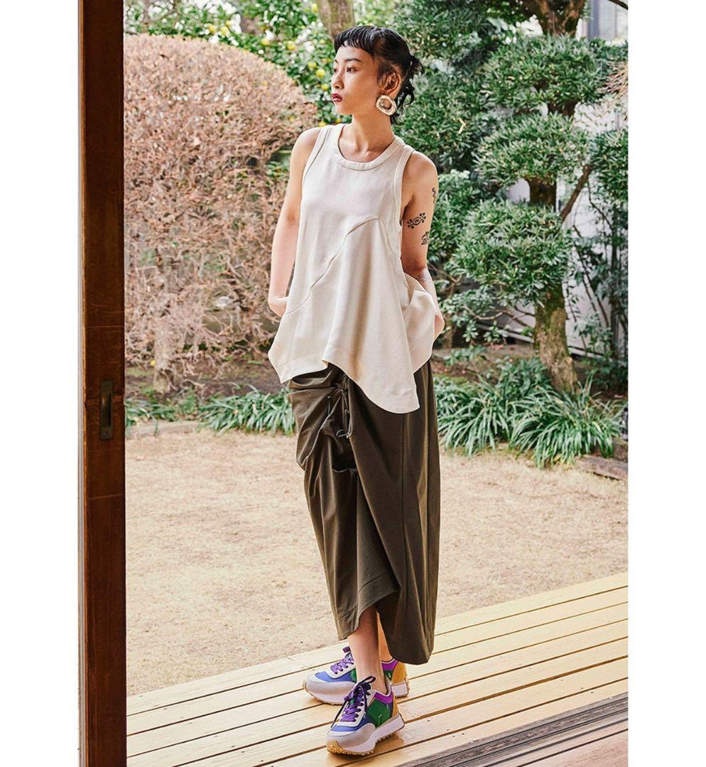 【新品】OMMO SATIN DRAPE TANK TOP